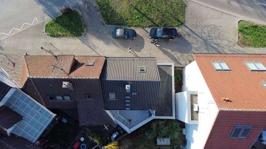 Luftaufnahme Doppelhaush�lfte Tamm