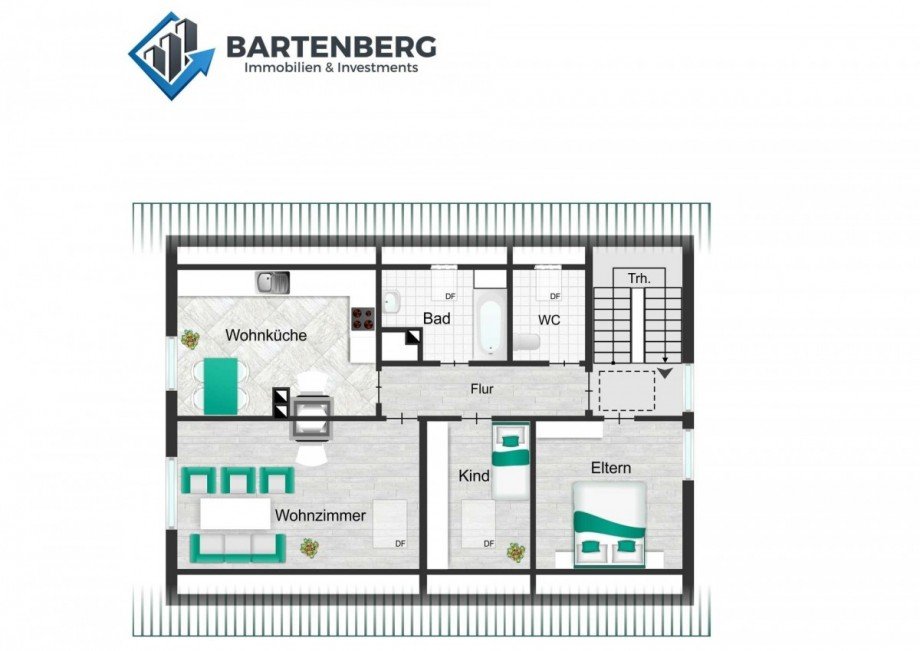 Herrschaftsweg 8 Grundriss-Wohnung DG Mehrfamilienhaus Ludwigsburg